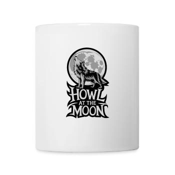 Pleine lune – Hurler à la lune - Mug blanc - blanc - Devant