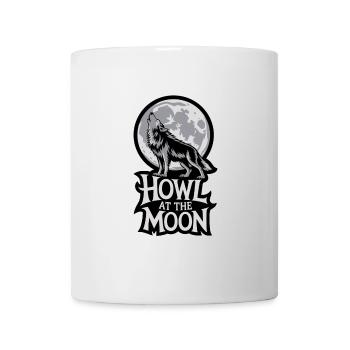 Pleine lune – Hurler à la lune - Mug blanc - blanc - Devant