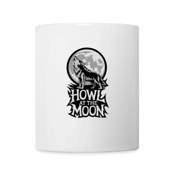 Pleine lune – Hurler à la lune - Mug blanc - blanc - Devant