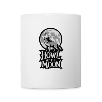 Pleine lune – Hurler à la lune - Mug blanc - blanc - Devant