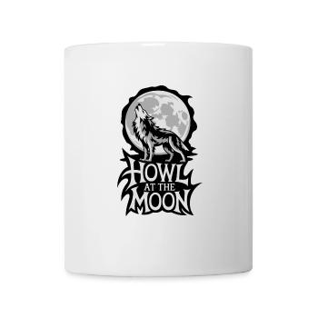 Pleine lune – Hurler à la lune - Mug blanc - blanc - Devant