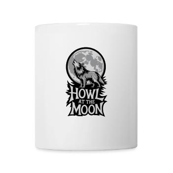 Pleine lune – Hurler à la lune - Mug blanc - blanc - Devant
