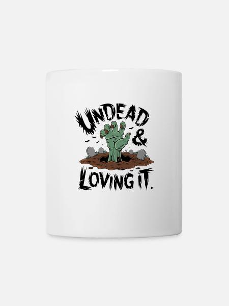 Zombie-Hand - Undead & Loving It - Tasse - Weiß