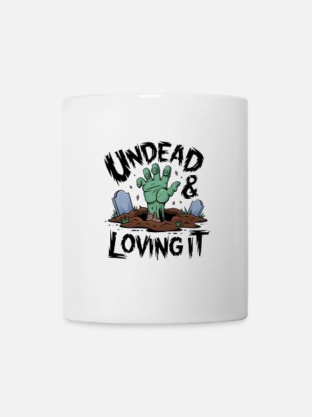 Zombie-Hand - Undead & Loving It - Tasse - Weiß