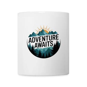 Adventure Awaits – Bergpanorama - Tasse - Weiß - Vorne