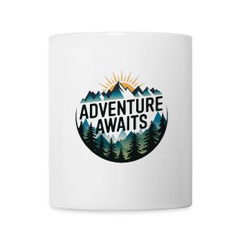 Adventure Awaits – Bergpanorama - Tasse - Weiß - Vorne