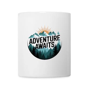 Adventure Awaits – Bergpanorama - Tasse - Weiß - Vorne