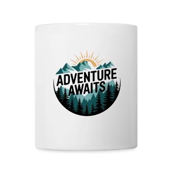 Adventure Awaits – Bergpanorama - Tasse - Weiß - Vorne