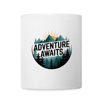 Adventure Awaits – Bergpanorama - Tasse - Weiß - Vorne