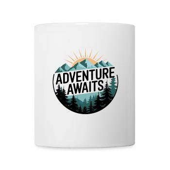Adventure Awaits – Bergpanorama - Tasse - Weiß - Vorne