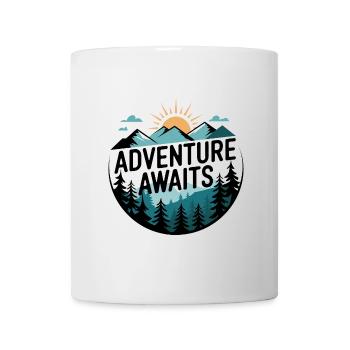 Adventure Awaits – Bergpanorama - Tasse - Weiß - Vorne