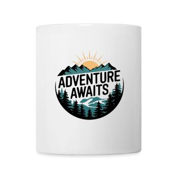 Adventure Awaits – Bergpanorama - Tasse - Weiß - Vorne