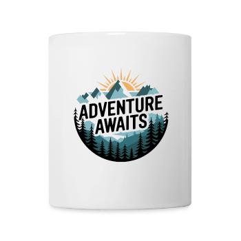 Adventure Awaits – Bergpanorama - Tasse - Weiß - Vorne
