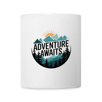 Adventure Awaits – Bergpanorama - Tasse - Weiß - Vorne