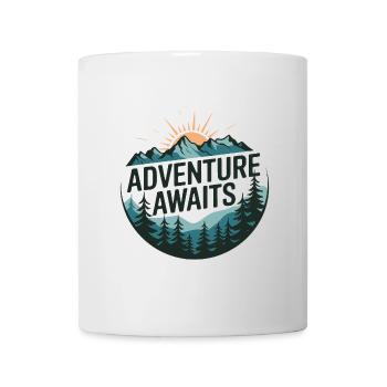 Adventure Awaits – Bergpanorama - Tasse - Weiß - Vorne