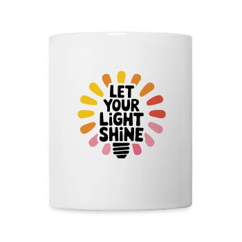 Let Your Light Shine – Leuchtende Glühbirne - Tasse - Weiß - Vorne