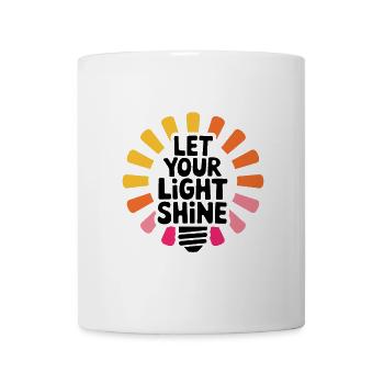 Let Your Light Shine – Leuchtende Glühbirne - Tasse - Weiß - Vorne