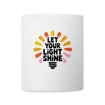 Let Your Light Shine – Leuchtende Glühbirne - Tasse - Weiß - Vorne
