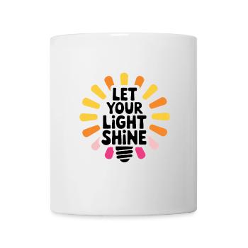 Let Your Light Shine – Leuchtende Glühbirne - Tasse - Weiß - Vorne