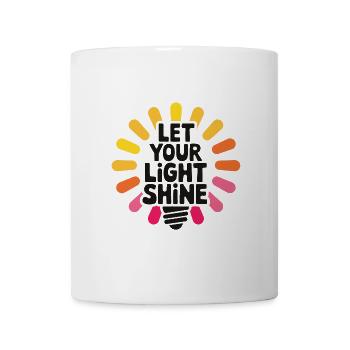 Let Your Light Shine – Leuchtende Glühbirne - Tasse - Weiß - Vorne
