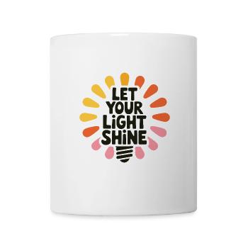 Let Your Light Shine – Leuchtende Glühbirne - Tasse - Weiß - Vorne