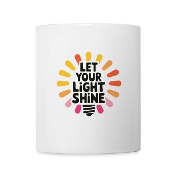 Let Your Light Shine – Leuchtende Glühbirne - Tasse - Weiß - Vorne