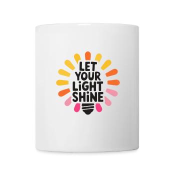 Let Your Light Shine – Leuchtende Glühbirne - Tasse - Weiß - Vorne