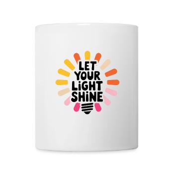 Let Your Light Shine – Leuchtende Glühbirne - Tasse - Weiß - Vorne