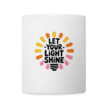Let Your Light Shine – Leuchtende Glühbirne - Tasse - Weiß - Vorne