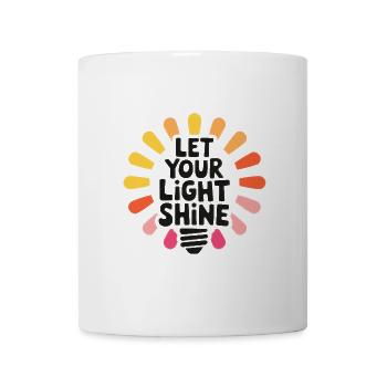 Let Your Light Shine – Leuchtende Glühbirne - Tasse - Weiß - Vorne