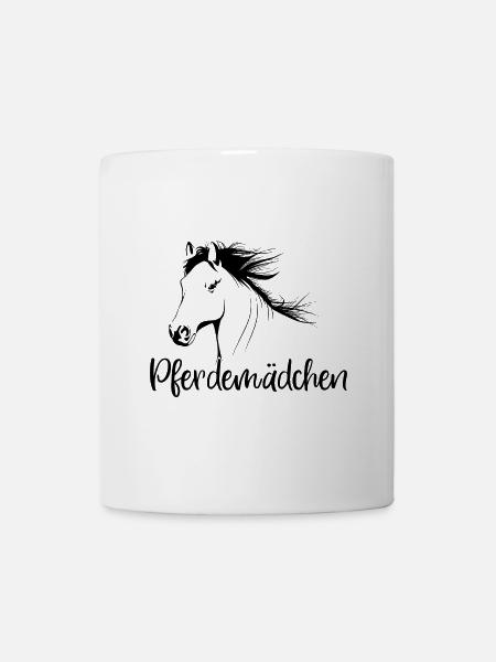 Pferdemädchen Pferdeliebhaberin Pferd Kopf Mädchen - Tasse - Weiß