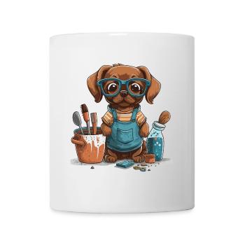 Pottery Paws : A Dogs Artistic Adventure - Mug blanc - blanc - Devant