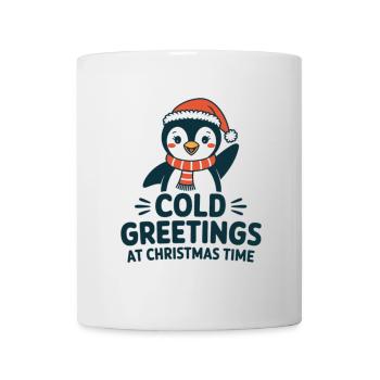 Salutations sympas au moment de Noël – Penguin - Mug blanc - blanc - Devant