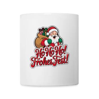 Père Noël – Ho Ho Ho ! Joyeux Noël - Mug blanc - blanc - Devant