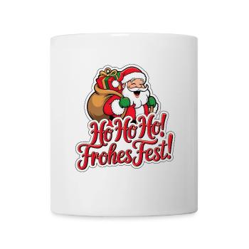 Weihnachtsmann – Ho Ho Ho! Frohes Fest - Tasse - Weiß - Vorne