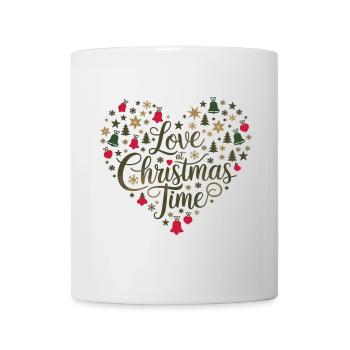 Love for the Christmas season – heart of motifs - Mug - white - Front