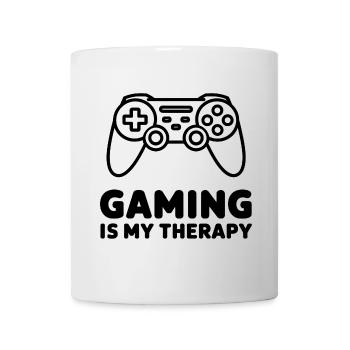 Gaming is my Therapy – Minimalist Controller - Mug - white - Front