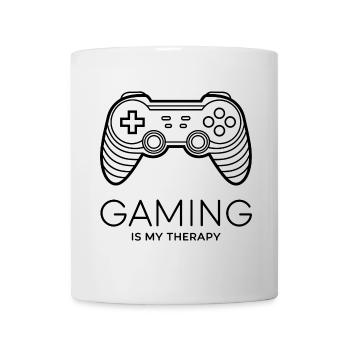 Gaming is my Therapy – Minimalist Controller - Mug - white - Front