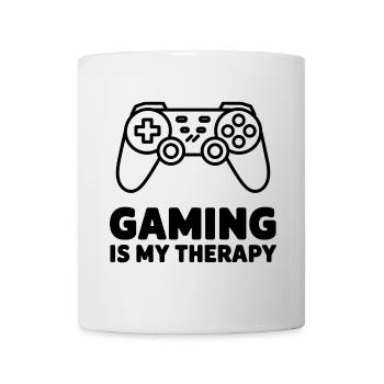 Gaming is my Therapy – Minimalist Controller - Mug - white - Front