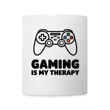 Gaming is my Therapy – Minimalist Controller - Mug - white - Front