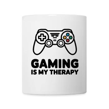 Gaming is my Therapy – Minimalist Controller - Mug - white - Front