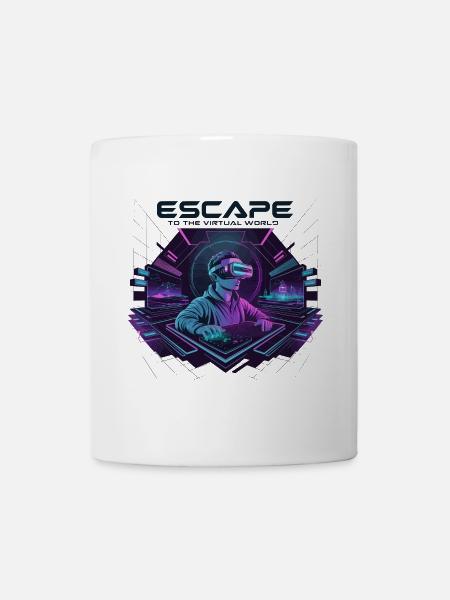 Escape to the Virtual World – Future VR-Design - Tasse - Weiß