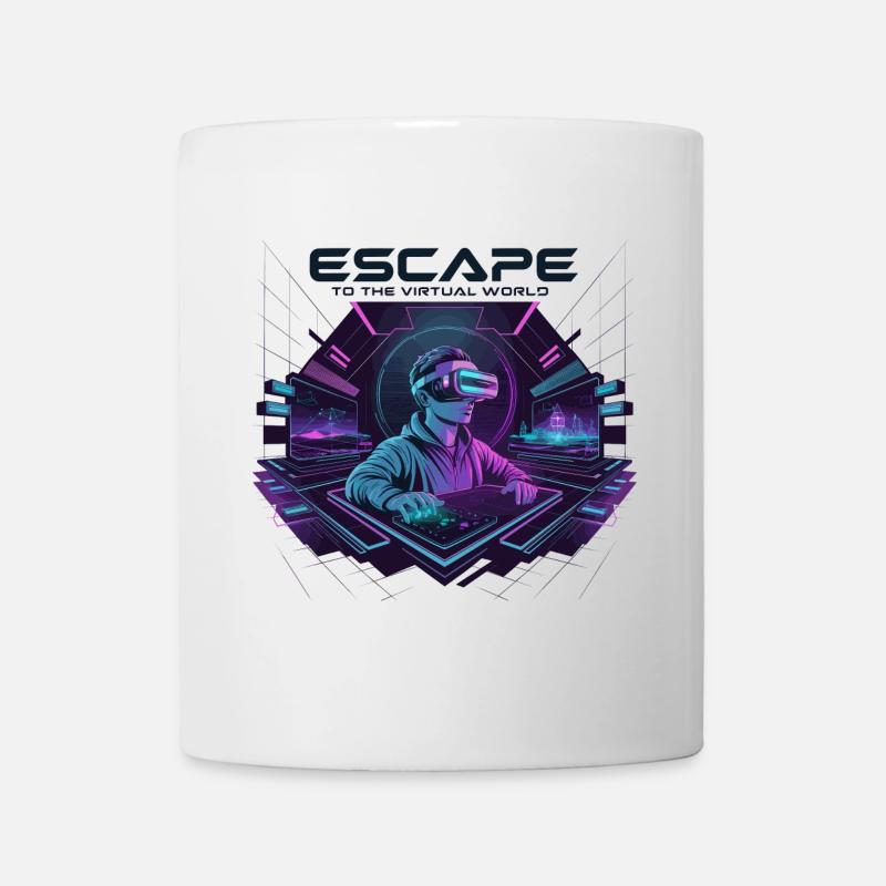 Escape to the Virtual World – Future VR-Design - Tasse - Weiß