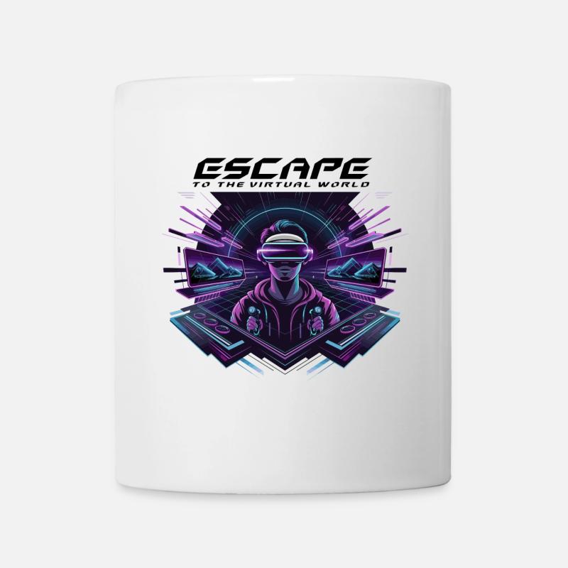 Escape to the Virtual World – Future VR-Design - Tasse - Weiß