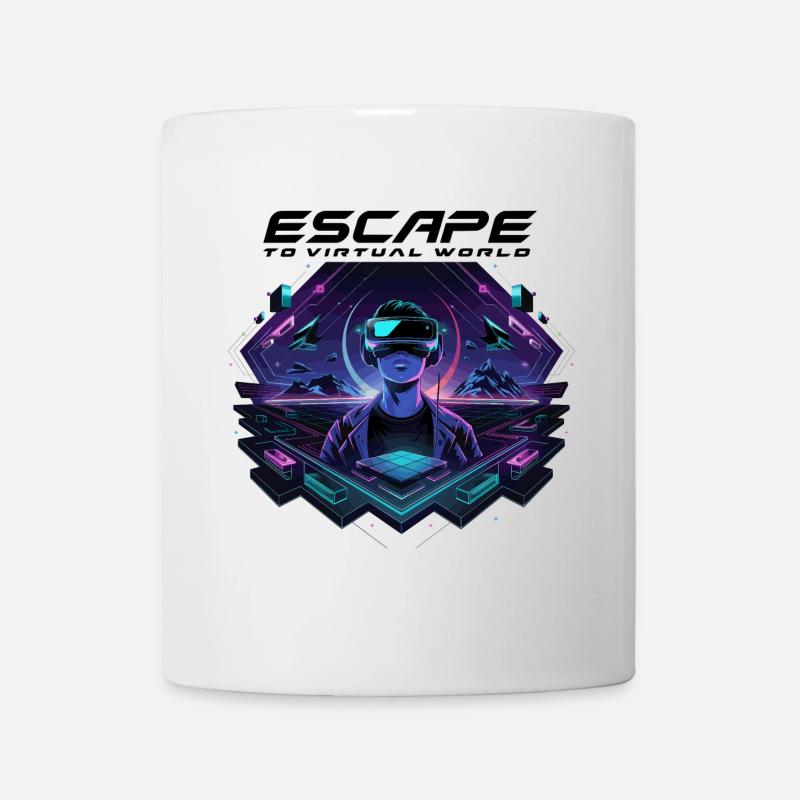 Escape to the Virtual World – Future VR-Design - Tasse - Weiß