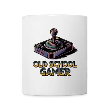 Old School Gamer – Retro Joystick - Mug - white - Front