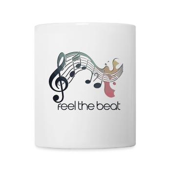 Feel the Beat – Abstrakter Notenschlüssel - Tasse - Weiß - Vorne