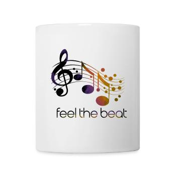 Feel the Beat – Abstrakter Notenschlüssel - Tasse - Weiß - Vorne