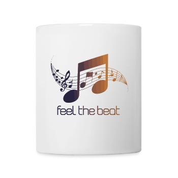Feel the Beat – Abstrakter Notenschlüssel - Tasse - Weiß - Vorne