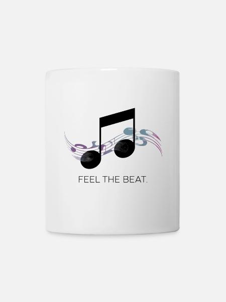 Feel the Beat – Abstrakter Notenschlüssel - Tasse - Weiß
